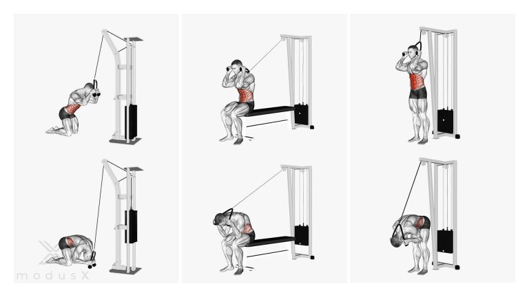 Cable-Crunches Varianten