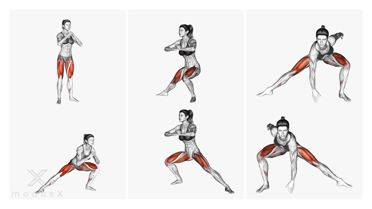 Side Lunges mit dem eigenen Körpergewicht