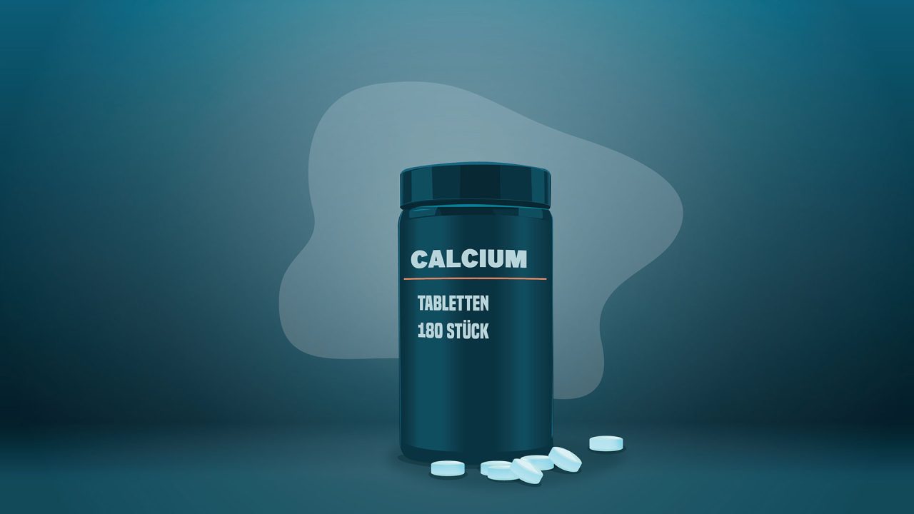 Nahrungsergänzungsmittel Calcium Tabletten (Supplement)