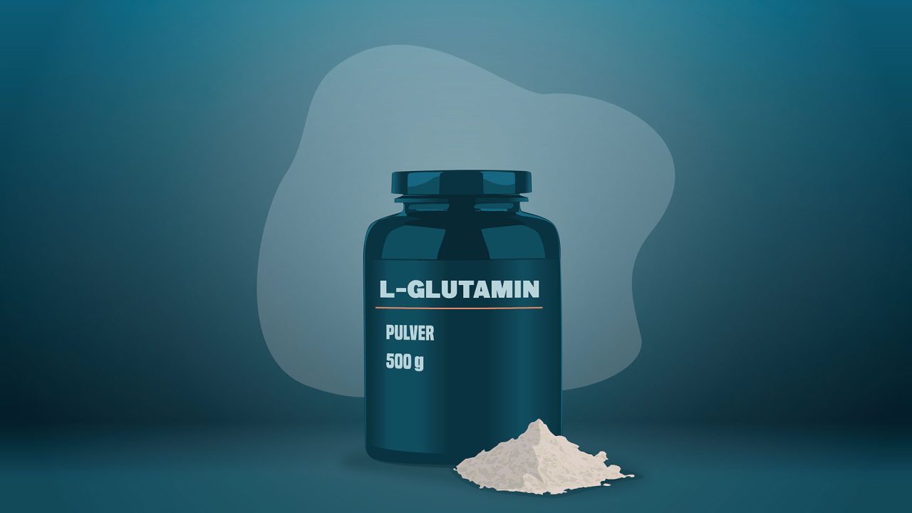 Nahrungsergänzungsmittel L-Glutamin Pulver (Supplement)