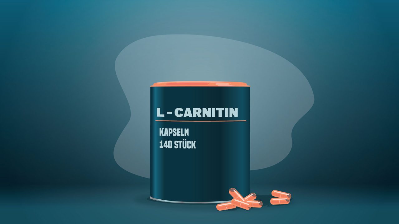 Nahrungsergänzungsmittel L-Carnitin Kapseln (Supplement)