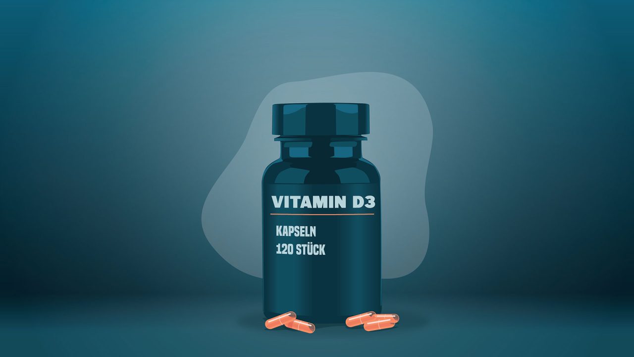 Nahrungsergänzungsmittel Vitamin D3 Kapseln (Supplement)