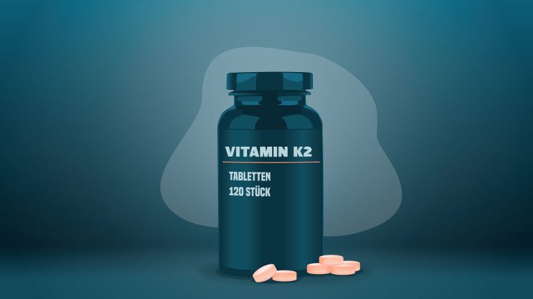 Nahrungsergänzungsmittel Vitamin K2 Tabletten (Supplement)